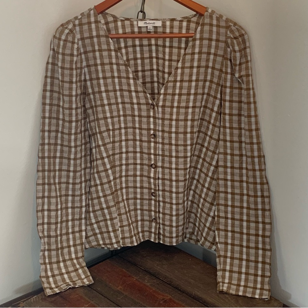 Madewell Westover Sandown Plaid Top